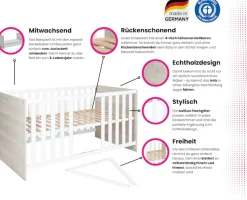Home affaire Babymöbel-Set »Geert« Spar-Set, Kinderbett, Wickelkommode, 2 Stk. tlg. mit Kinderbett und Wickelkommode; Made in Germany