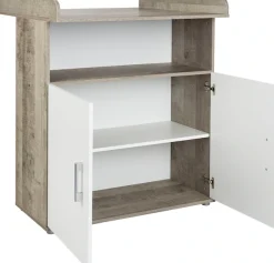 Home affaire Babyzimmer-Komplettset »Henning« Set, inkl. Lattenrost, 5 Stk. tlg. Kleiderschrank, Kinderbett, Wickelkommode, Seiten und Wickelkomm-Regal