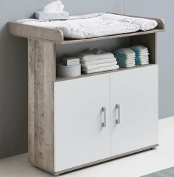 Home affaire Babyzimmer-Komplettset »Henning« Set, inkl. Lattenrost, 5 Stk. tlg. Kleiderschrank, Kinderbett, Wickelkommode, Seiten und Wickelkomm-Regal