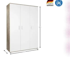 Home affaire Babyzimmer-Komplettset »Henning« Set, inkl. Lattenrost, 5 Stk. tlg. Kleiderschrank, Kinderbett, Wickelkommode, Seiten und Wickelkomm-Regal