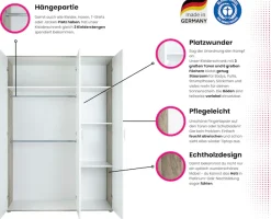 Home affaire Babyzimmer-Komplettset »Henning« Set, inkl. Lattenrost, 5 Stk. tlg. Kleiderschrank, Kinderbett, Wickelkommode, Seiten und Wickelkomm-Regal