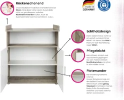 Home affaire Babyzimmer-Komplettset »Henning« Set, inkl. Lattenrost, 5 Stk. tlg. Kleiderschrank, Kinderbett, Wickelkommode, Seiten und Wickelkomm-Regal
