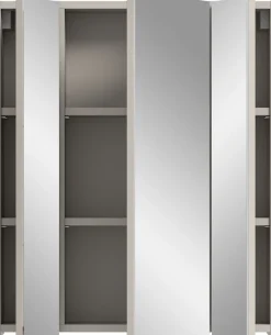 Home affaire Badezimmerspiegelschrank »Malmö, Breite 60 cm, 3 Spiegeltüren, 9 Fächer, 6 Einlegeböden« 1 Stk. tlg. in verschiedenen Farben erhältlich, Badmöbel, Spiegel, Badschrank, Bad