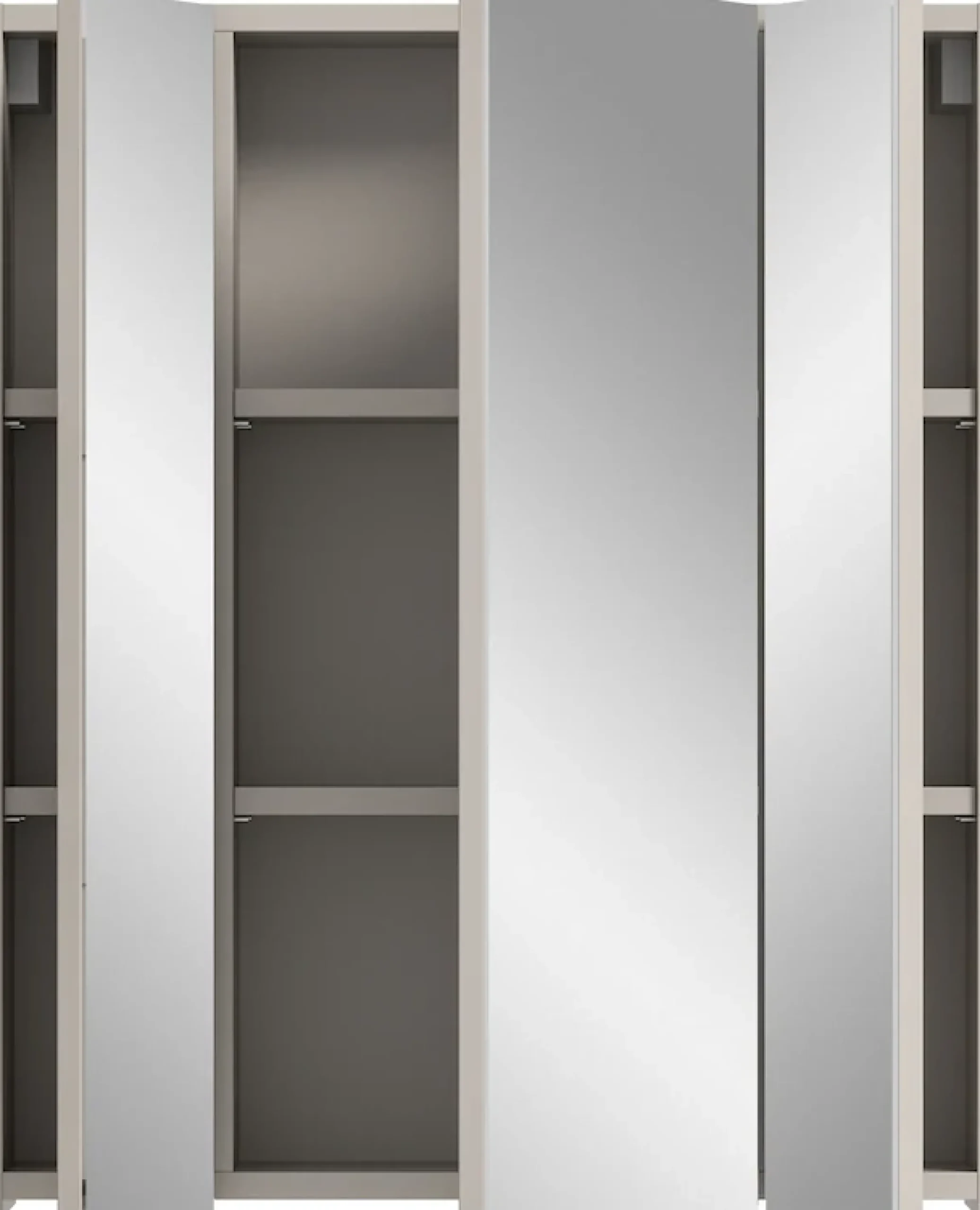 Home affaire Badezimmerspiegelschrank »Malmö, Breite 60 cm, 3 Spiegeltüren, 9 Fächer, 6 Einlegeböden« 1 Stk. tlg. in verschiedenen Farben erhältlich, Badmöbel, Spiegel, Badschrank, Bad