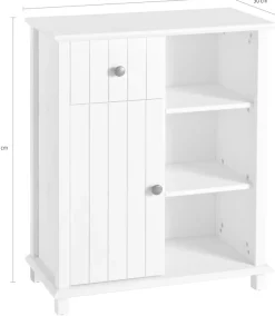 Home affaire Badkommode »Vili« Badezimmerschrank, Unterschrank, Breite 60 cm, aus Massivholz