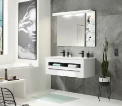 Home affaire Badmöbel-Set »Cantara, Bad im modernen Design, 2-teiliges Badezimmer« Set, 2 Stk. tlg.