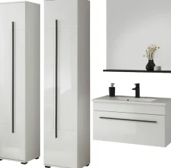 Home affaire Badmöbel-Set »Cantara, Bad im modernen Design, 4-teiliges Badezimmer« Set, 4 Stk. tlg.