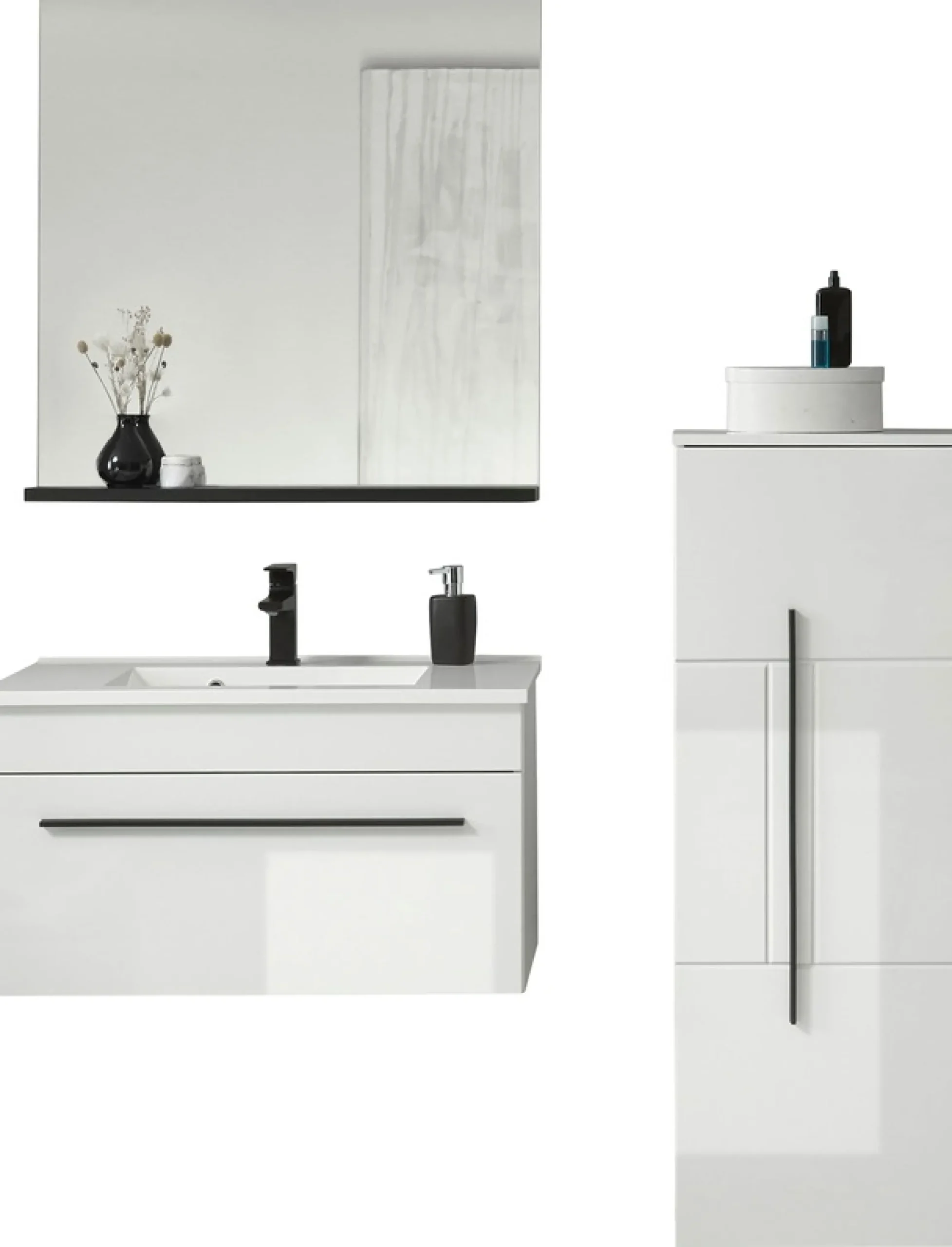 Home affaire Badmöbel-Set »Cantara, Bad im modernen Design, 3-teiliges Badezimmer« Set, 3 Stk. tlg.