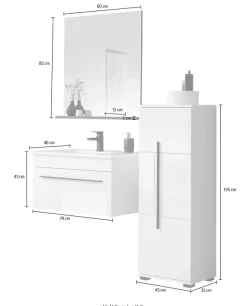 Home affaire Badmöbel-Set »Cantara, Bad im modernen Design, 3-teiliges Badezimmer« Set, 3 Stk. tlg.