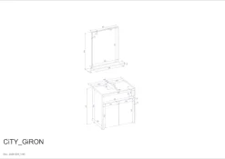 Home affaire Badmöbel-Set »CITY/ GIRON, Bad im zeitlosen Design, 2-teiliges Badezimmer« Set, 2 Stk. tlg.