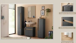 Home affaire Badmöbel-Set »CITY/ GIRON, Bad im zeitlosen Design, 2-teiliges Badezimmer« Set, 2 Stk. tlg.