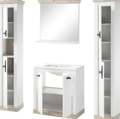 Home affaire Badmöbel-Set »Florenz, Bad im Landhausstil, 4-teiliges Badezimmer« 4 Stk. tlg.