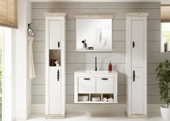 Home affaire Badmöbel-Set »Florenz, Bad im Landhausstil, 4-teiliges Badezimmer« 4 Stk. tlg.