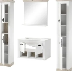 Home affaire Badmöbel-Set »Florenz, Bad im Landhausstil, 4-teiliges Badezimmer« 4 Stk. tlg.