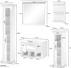 Home affaire Badmöbel-Set »Florenz, Bad im Landhausstil, 5-teiliges Badezimmer« 5 Stk. tlg.