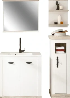Home affaire Badmöbel-Set »Florenz, Bad im Landhausstil, 4-teiliges Badezimmer« 4 Stk. tlg.