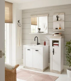 Home affaire Badmöbel-Set »Florenz, Bad im Landhausstil, 4-teiliges Badezimmer« 4 Stk. tlg.