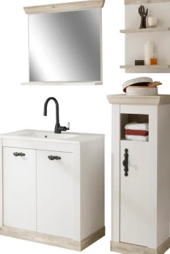 Home affaire Badmöbel-Set »Florenz, Bad im Landhausstil, 4-teiliges Badezimmer« 4 Stk. tlg.