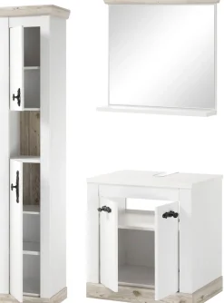 Home affaire Badmöbel-Set »Florenz, Bad im Landhausstil, 3-teiliges Badezimmer« 3 Stk. tlg.
