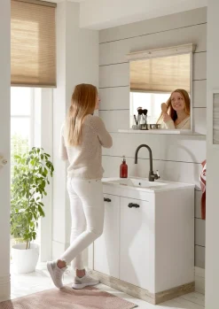 Home affaire Badmöbel-Set »Florenz, Bad im Landhausstil, 2-teiliges Badezimmer« 2 Stk. tlg.