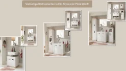 Home affaire Badmöbel-Set »Florenz, Bad im Landhausstil, 2-teiliges Badezimmer« 2 Stk. tlg.