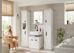 Home affaire Badmöbel-Set »Florenz, Bad im Landhausstil, 3-teiliges Badezimmer« 4 Stk. tlg.