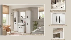 Home affaire Badmöbel-Set »Florenz, Bad im Landhausstil, 3-teiliges Badezimmer« 4 Stk. tlg.