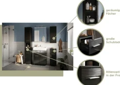 Home affaire Badmöbel-Set »Malmö, 5 teilig, inklusive LED Beleuchtung, bestehend aus:« 5 Stk. tlg.