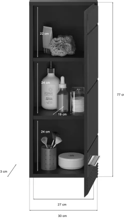 Home affaire Badmöbel-Set »Malmö, 4 teilig, bestehend aus:« Set, 4 Stk. tlg.