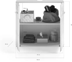 Home affaire Badmöbel-Set »Malmö, 3 teilig, bestehend aus:« 3 Stk. tlg.