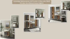Home affaire Badmöbel-Set »OSLO, Bad im skandinavischen Design, 5-teiliges Badezimmer« Set, 5 Stk. tlg.