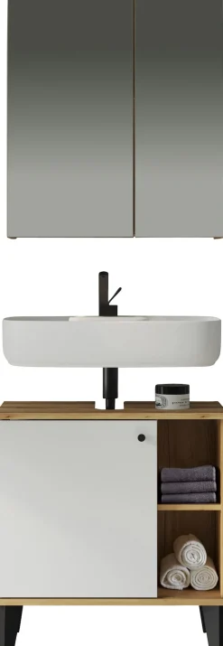 Home affaire Badmöbel-Set »OSLO, Bad im skandinavischen Design, 2-teiliges Badezimmer« Set, 2 Stk. tlg.