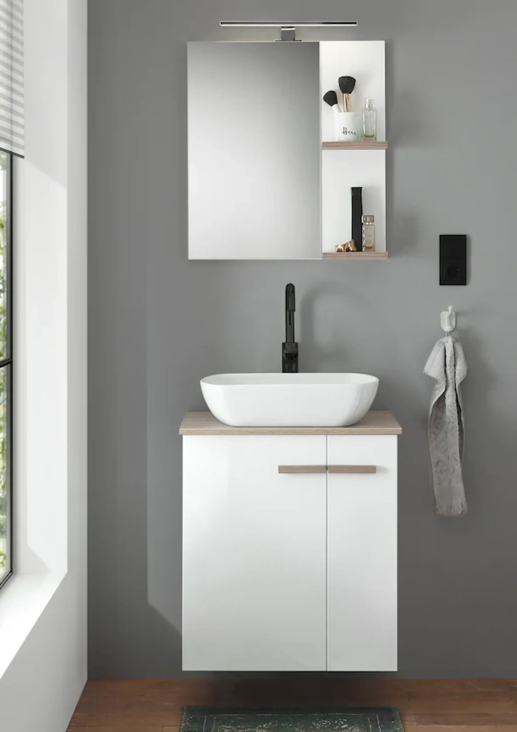 Home affaire Badmöbel-Set »SOLiD, Badmöbel-Set, Bad im modernen Design, 2-teiliges Badezimmer« 2 Stk. tlg.