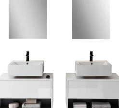 Home affaire Badmöbel-Set »Studio Line, Bad im modernen Design, 6-teiliges Badezimmer« 6 Stk. tlg.
