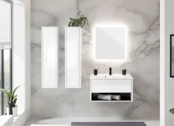 Home affaire Badmöbel-Set »Studio Line, Bad im modernen Design, 4-teiliges Badezimmer« 4 Stk. tlg.