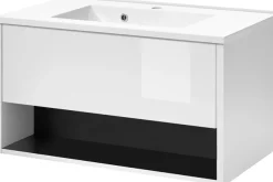 Home affaire Badmöbel-Set »Studio Line, Bad im modernen Design, 4-teiliges Badezimmer« 4 Stk. tlg.