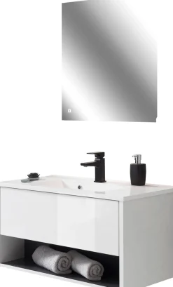 Home affaire Badmöbel-Set »Studio Line, Bad im modernen Design, 2-teiliges Badezimmer« 2 Stk. tlg.