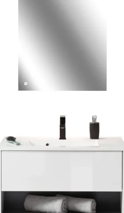 Home affaire Badmöbel-Set »Studio Line, Bad im modernen Design, 2-teiliges Badezimmer« 2 Stk. tlg.