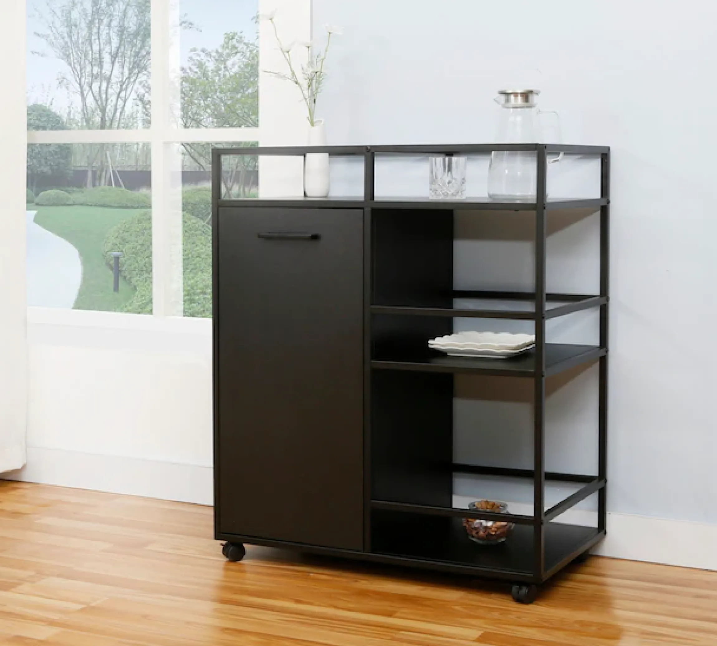 Home affaire Barschrank »Perth« 1 Stk. tlg. Barschrank mit 2 Türen & offenem Fach - (B/T/H) 60/40/94 cm