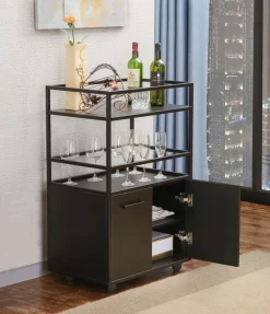Home affaire Barschrank »Perth« 1 Stk. tlg. Barschrank mit 2 Türen & offenem Fach - (B/T/H) 60/40/94 cm