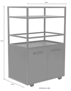 Home affaire Barschrank »Perth« 1 Stk. tlg. Barschrank mit 2 Türen & offenem Fach - (B/T/H) 60/40/94 cm