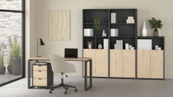 Home affaire Bücherregal »Sign Ablageregal, Aktenregal, Bücherregal, Standregal, Wandregal,« mit 2 Türen, 4 Einlegeböden, 2 Türen, Höhe 200 cm, Breite 80 cm