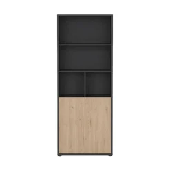 Home affaire Bücherregal »Sign Ablageregal, Aktenregal, Bücherregal, Standregal, Wandregal,« mit 2 Türen, 4 Einlegeböden, 2 Türen, Höhe 200 cm, Breite 80 cm