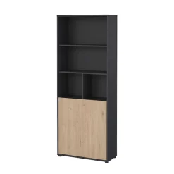 Home affaire Bücherregal »Sign Ablageregal, Aktenregal, Bücherregal, Standregal, Wandregal,« mit 2 Türen, 4 Einlegeböden, 2 Türen, Höhe 200 cm, Breite 80 cm