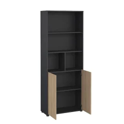 Home affaire Bücherregal »Sign Ablageregal, Aktenregal, Bücherregal, Standregal, Wandregal,« mit 2 Türen, 4 Einlegeböden, 2 Türen, Höhe 200 cm, Breite 80 cm