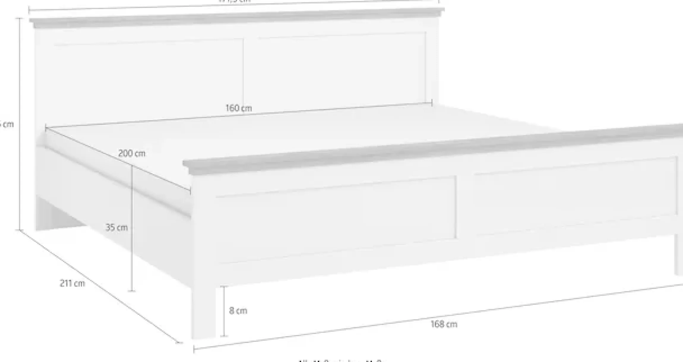 Home affaire Bettgestell »Evora, Landhausstil, Doppelbett, in 3 Größen erhältlich« aus FSC®-zertifiziertem Holzwerkstoff