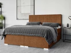 Home affaire Bett »Ginoro mit Matratze und Topper, in 3 Breiten (140, 160 und 180 cm)« Boxspringbett mit Kopfteil, Bettkasten, Matratze (BFK/TFK) und Topper