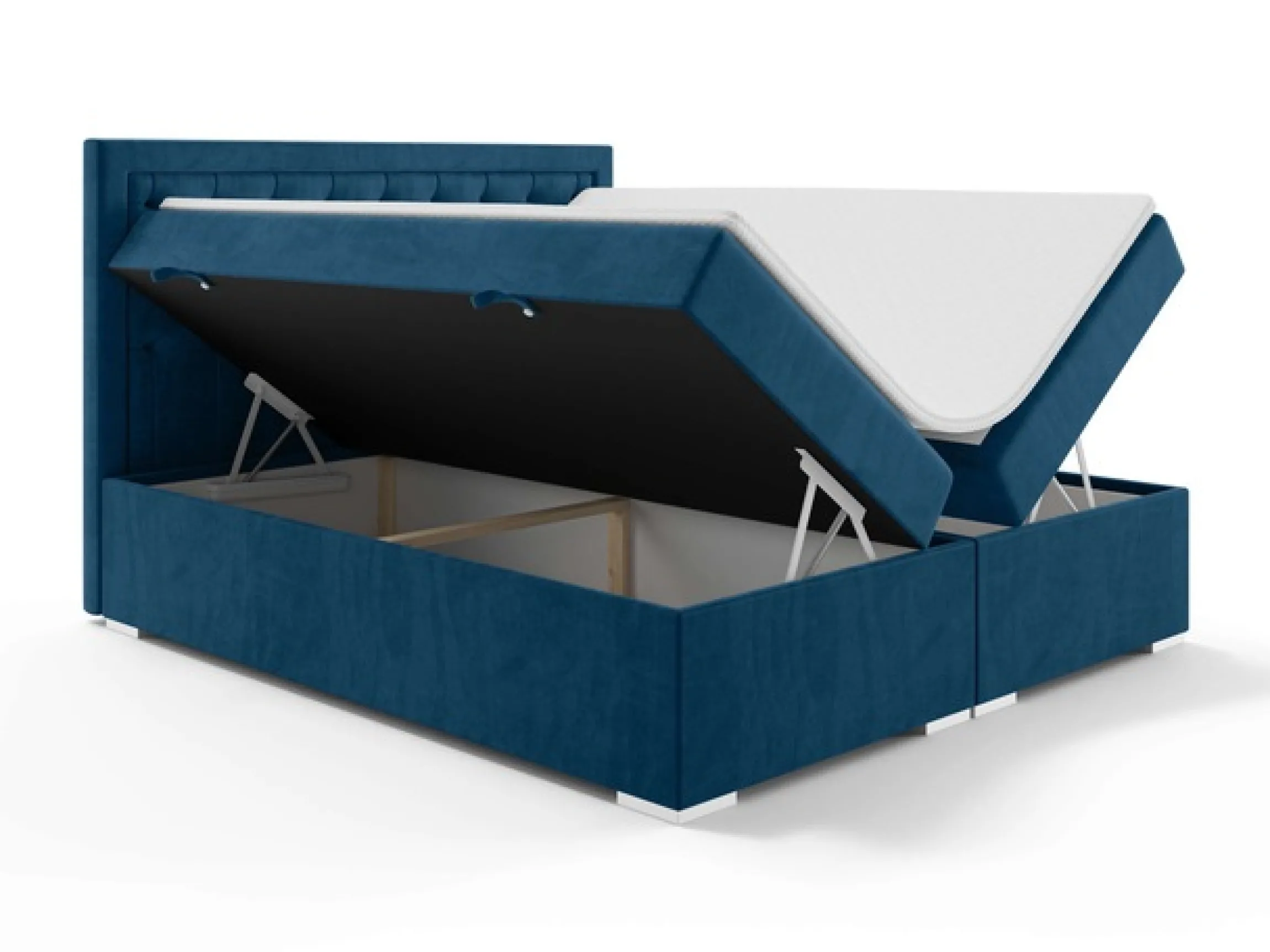 Home affaire Bett »SACY mit Matratze und Topper, in 2 Breiten (160 und 180 cm)« Boxspringbett mit Kopfteil, Bettkasten, Matratze (BFK/TFK) und Topper