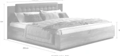 Home affaire Bett »Sigma« Doppelbett in zwei Breiten mit gepolstertem Kopfteil