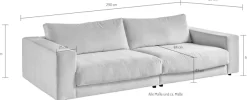 Home affaire Big-Sofa »Enisa, bequeme, legere PolsterungB/T/H: 290/127/85 cm, Mega Sofa« Zeitloses und stylisches Loungemöbel, in Fein- und Breitcord